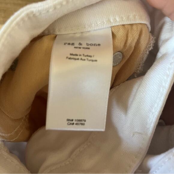 Rag & Bone White Cate Mid-Rise Skinny Jeans Size 25‎ - Picture 10 of 13